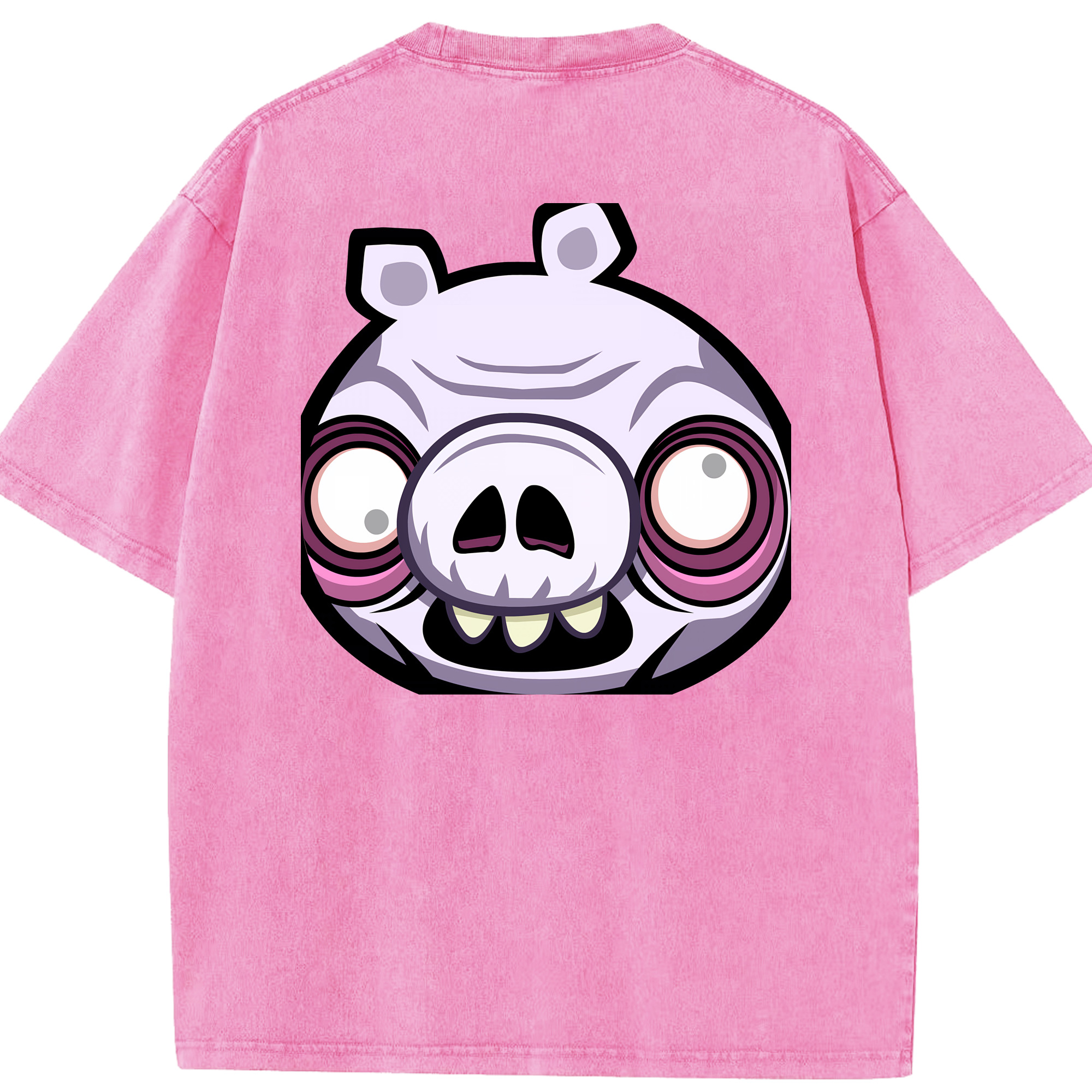 （画像用） Angry Birds アングリーバード 綿100% ヴィンテージ風 半袖Tシャツ（背面プリント）